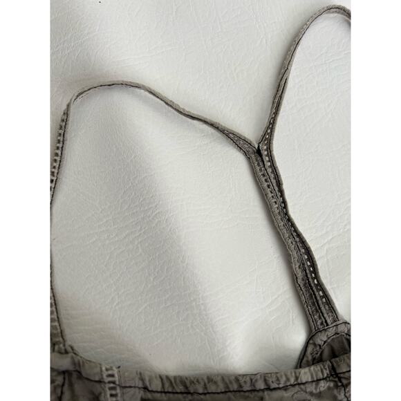 Current Elliott Florence Grey babydoll Mini Dress Eyelet Size 2 Grunge Neutral‎ - Picture 6 of 11